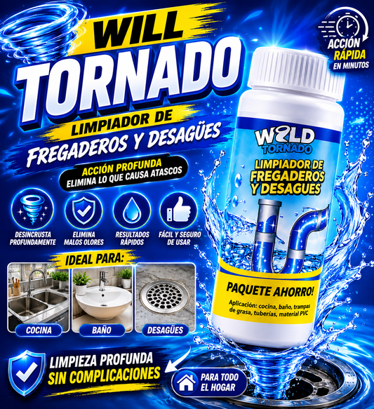 Wild Tornado — 🔧 Polvo Destapa Cañerías Pack x2